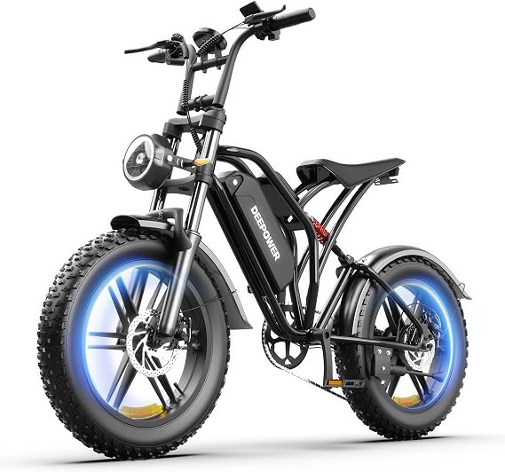 Electric Bike for Adults,1500W Peak Motor,20" Fat Tires 32MPH 35-60 Miles EBike, 624Wh Removable Battery Electric Dirt Bike, Electric Motorcycle with 7-Speed.