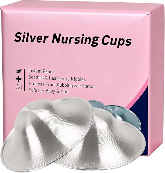 Silver Nipple Shields for Breastfeeding Nursing Newborns 5.5cm