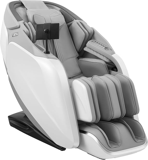 FUJIIRYOKI Cyber Relax Pro - 4D Dual Massage Robot Flex Frame SL Track Massage Chair (White)