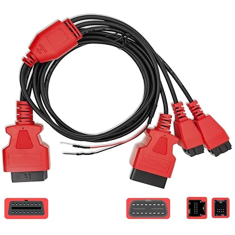 JUTA Security Bypass Cable OBD2 SGW Adaptor for Chrysler FCA 12+8 Connector with 2 Jumpers Programming or Coding for Automotive Diagmostic Scanner