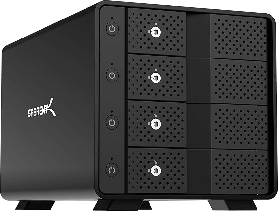 SABRENT 4-Bay USB-C 10Gbps Hard Drive Enclosure, Docking Station (DS-SC4B)