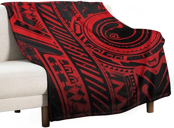 Flannel Throw Blanket - Super Soft Lightweight Throw Blanket Fuzzy Comfy Black and Red Flannel Blankets Warm Plush Throw Blankets for Couch Sofa Bed 30"x40"