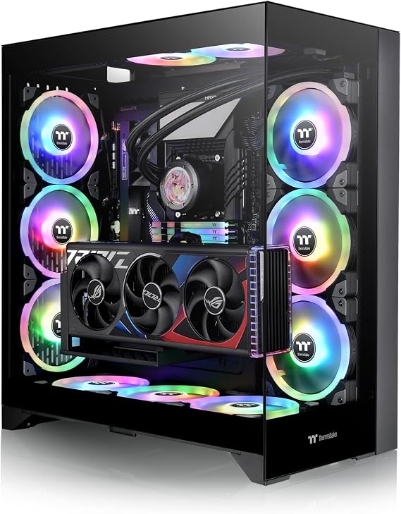 CTE E600 MX Black Mid Tower E-ATX Case with Centralized Thermal Efficiency Design; Interchangeable Mesh & TG Front Panel; 3Way VGA Mounting Bracket; 400mm PCIe4 Riser Cable Included; CA-1Y3-00M1WN-00