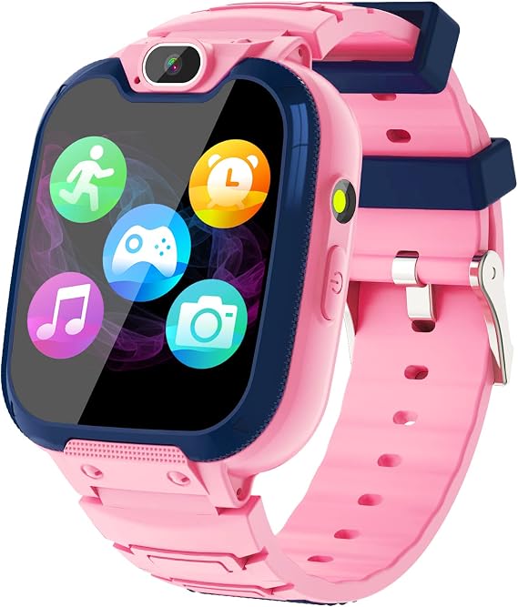 Kids Smart Watch for Boys Girls Kids Smartwatch with Camera Games Pedometer Video/Music Player Flashlights Calculator Alarm Clock Children Touch Screen Toy Smart Watch for Kids Age 4-12 (Pink)