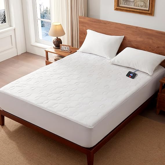 Westinghouse King Size Heated Mattress Pad, Luxury Quilted Electric Bed Warmer with10 Heat Settings Dual Control & 1-12 Hours Auto Off, Fit Up to 17" Deep Pocket, Machine Washable, 78x80 Inch
