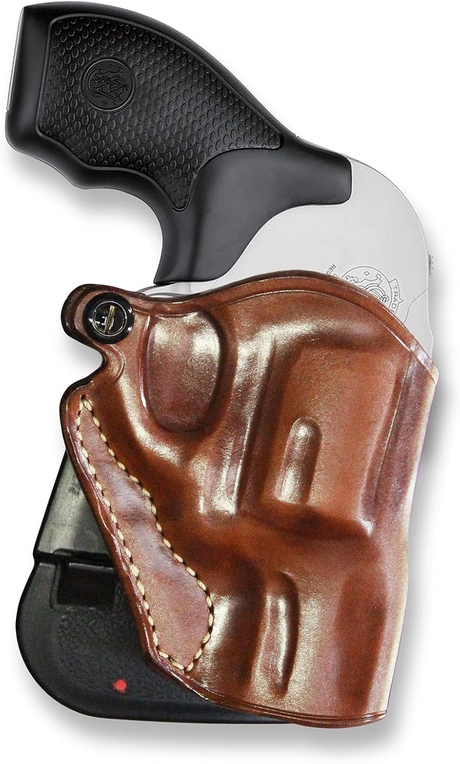 MASC Premium Leather OWB Paddle Holster Open Top Fits, S&amp;W 442642 Revolver 1.875’’BBL, Right Hand Draw, Brown Color #1128
