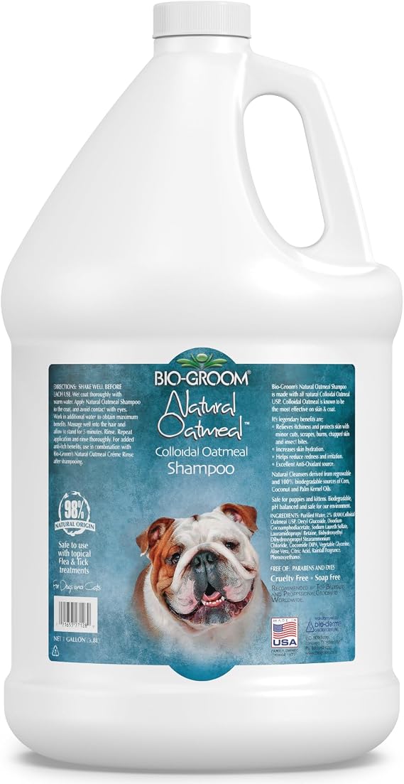 Bio-Groom Oatmeal Dog Shampoo - for Allergies and Itching, Cruelty-Free, Dog Bathing Supplies, Puppy Shampoo for Sensitive Skin, Product Made in USA, Anti-Itch - 1 Gallon
