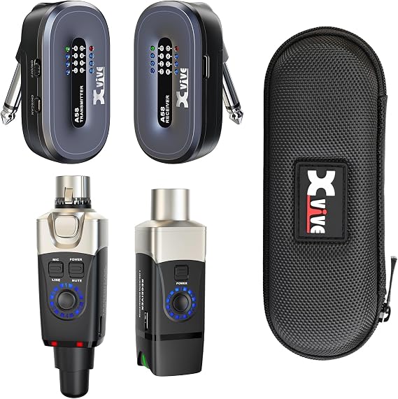Xvive A58 5.8GHz Wireless Guitar System Bundle U3 Wireless Microphone System