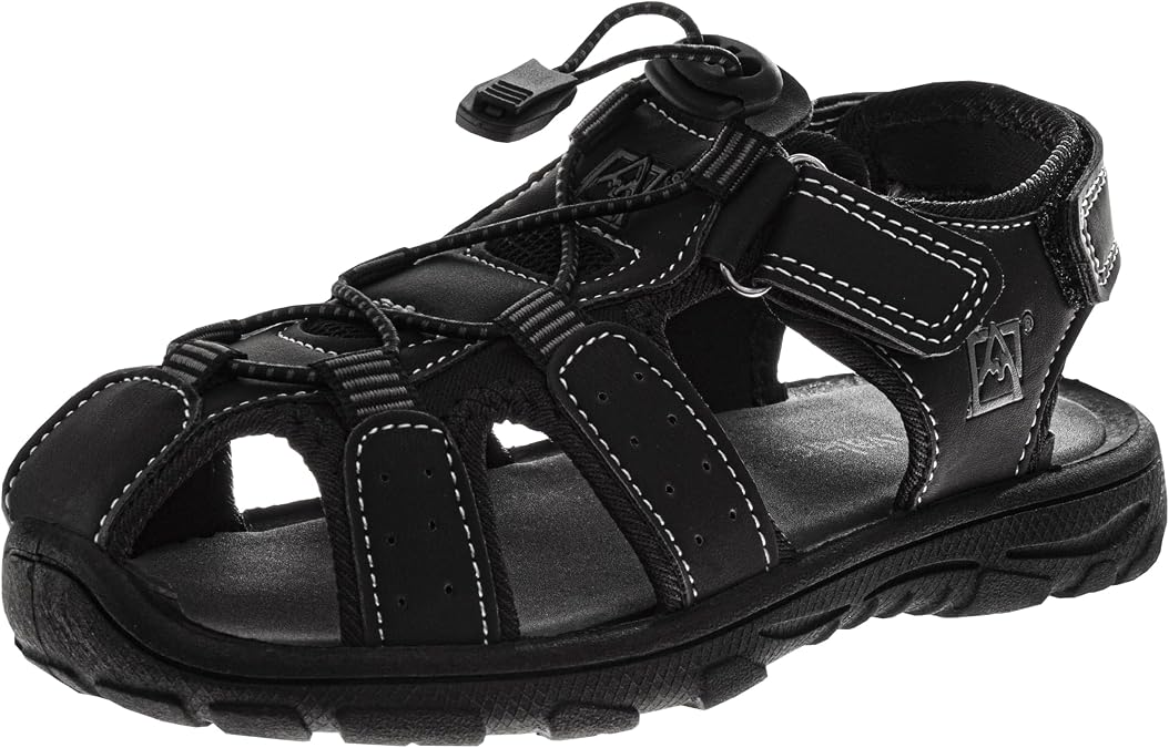 Avalanche Kids Close Toe Sandal with Strap Closure - Durable Walking Sport Sandals for Boys (sizes: 11-13 Little Kid / 1-4 Big Kid)