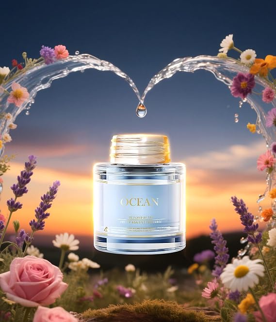 Car Air Fresheners Perfume Essential Oil Refill - 50ml - Can be Used for 2~6 Months - Made with Natural Plant Extracts - French Imported Fragrance - Ocean