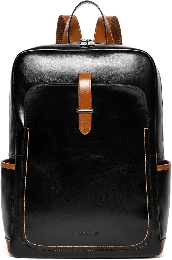 BOSTANTEN Leather Laptop Backpack for Women 15.6'' Computer Backpack Purse