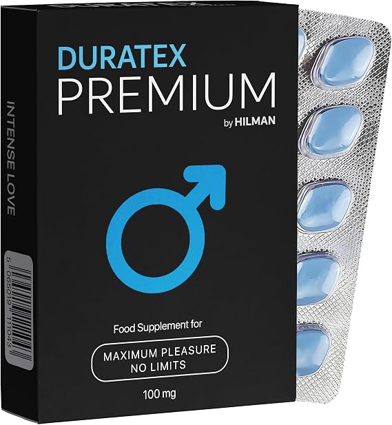 DURATEX Premium | Blue 10 Tablets | Ultra Strong 100mg | Enhanced Stamina Firm Performance | Herbal Food Supplement | Fast Acting | Ginseng | Energy and Stamina Support | Made in UK