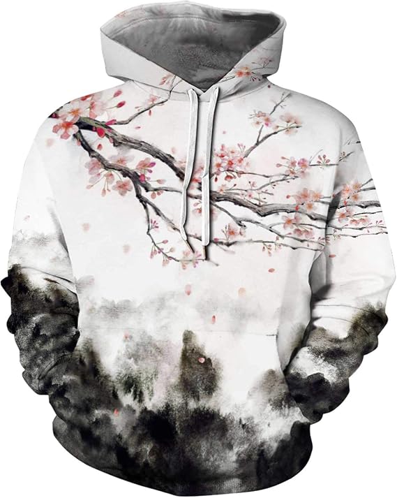 sanatty Unisex Hoodies 3D Print Galaxy Pullover Hooded Sweatshirt Hoodies with Big Pockets for Men, Women
