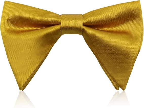 LJBFNN Oversized Bow Ties for Men, Mens Bow Tie Adjustable Clip on Pre-Tied Bowtie Solid Color Bowties for Wedding Party Prom