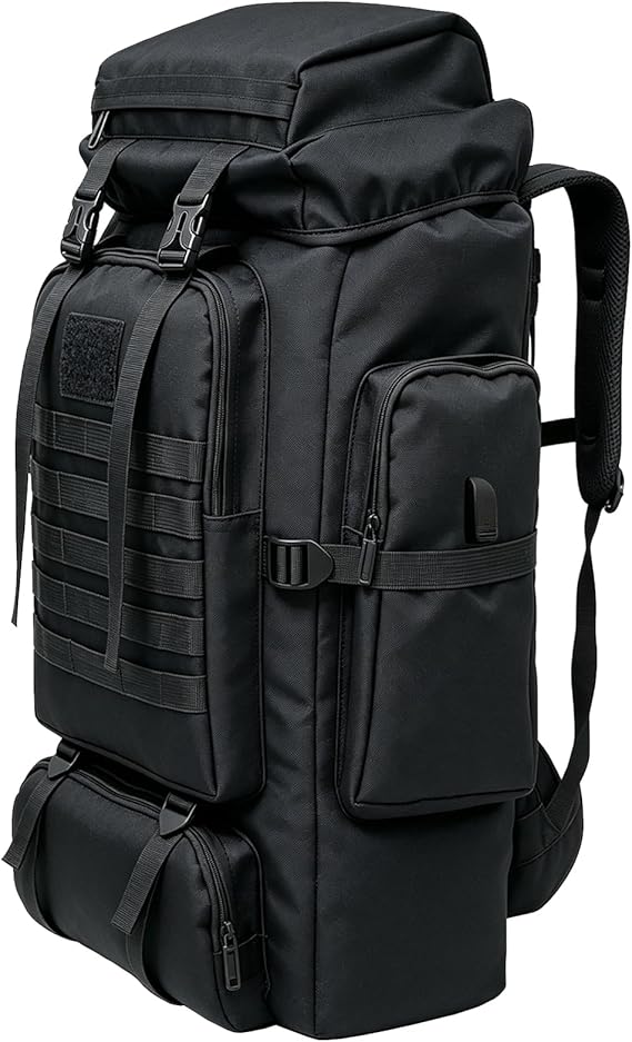 80L Camping Hiking Military Tactical Backpack Adjustable Waterproof Travel Daypack with Large Capacity Outdoor MOLLE Backpack oversized