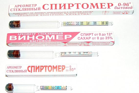 3 Alcoholmeter Spirtometer Hydrometer Alcohol Meter Vinometer Tester 0-96%