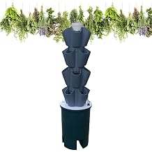 Hydroponics Growing System Kit Tower,Best Large Herb Garden Lettuce Tomato Vegetable Herb Outdoor Indoor Hydroponics Growing System(Gray,83cm/33)