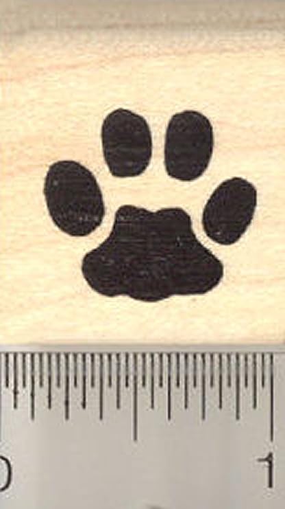 Cat Paw Print Rubber Stamp