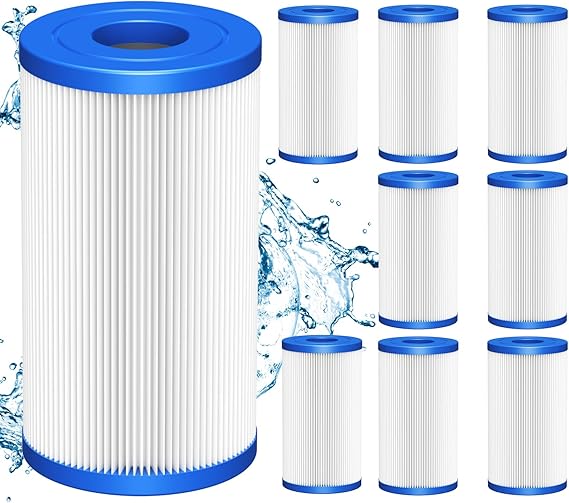 20 Micron 5" x 2.5" Water Filter Replacement for Most Cold Plunge System | for Ice Bath, Ice Pod, Water Chiller, Under-Sink Filters,8 PACK