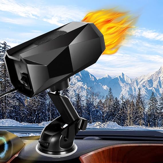 2025 NEWPortable Car Heater,2 in 1 Auto Heater, Fast Heating Defrost Defogger Cooling 12V Lighter Heater 60 Second Plug in Car Cig Lighter Demister, Car Fan Windshield Defroster (QH-N209)