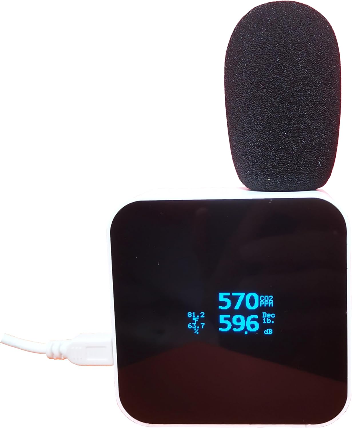 Air Quality Monitor CO2 Monitor CO2 Detector Carbon Dioxide Detector, Decibel Monitor Sound Noise Meter 30-130dB Range, Applications for Home, Classroom, Office, Factory, Hotel, Restaurant
