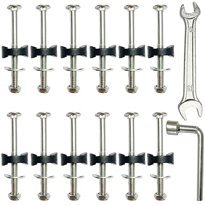 12 PCS Long Trampoline Screws 3.15 Inch, Anti-Loose Trampoline Bolts and Nuts, Trampoline Replacement Parts, with Screw Installation Tools Screw Length: 3.15 Inch