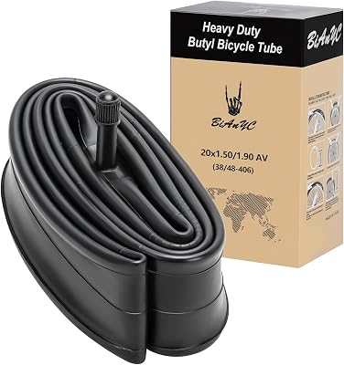 Heavy Duty 20 Inch Bike Tube 20x1.501.751.90 Bicycle Tube AV32MM Schrader Valve Compatible with 20 x 1.50-1.90 Bike Inner Tube-1 PC