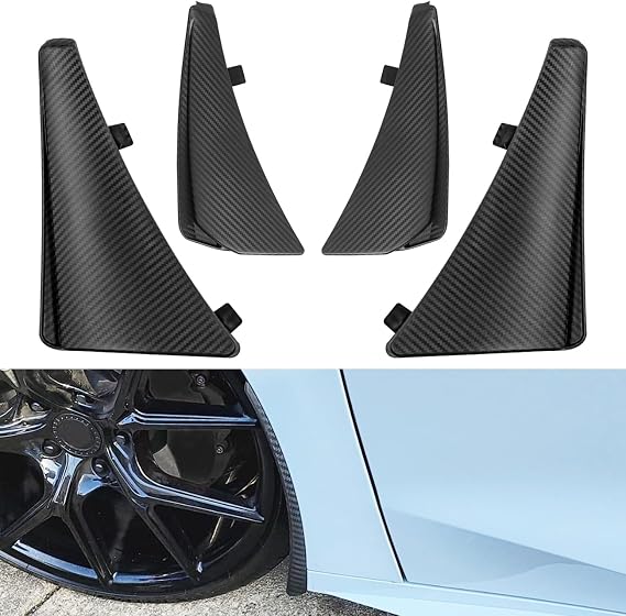 Extended Front Rear Splash Guards Mud Flaps Compatible with for 2020-2025 Chevy Corvette C8 Stingary Z51 Convertible/HTC Wheels Mudguards Mudflap Fender Replacement for 84263453 84263457