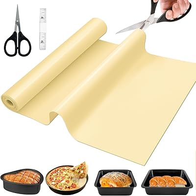 Silicone Baking Mat Roll, 12 IN x 6 FT, Non-Stick, Reusable, Heat-Resistant Baking Sheet for Oven, Air Fryer, Pastry, Dough, Bread, Non-Slip Kitchen Counter Mat