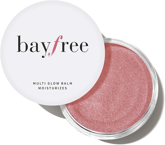 bayfree Multi Glow Balm, Cream Blush for Cheeks Lips & Eyes, Radiant Finish | Hydrating Creamy Blush Balm, Lightweight Blendable Color, for Mature & Sensitive Skin, 0.63 Oz, Pink Sakura