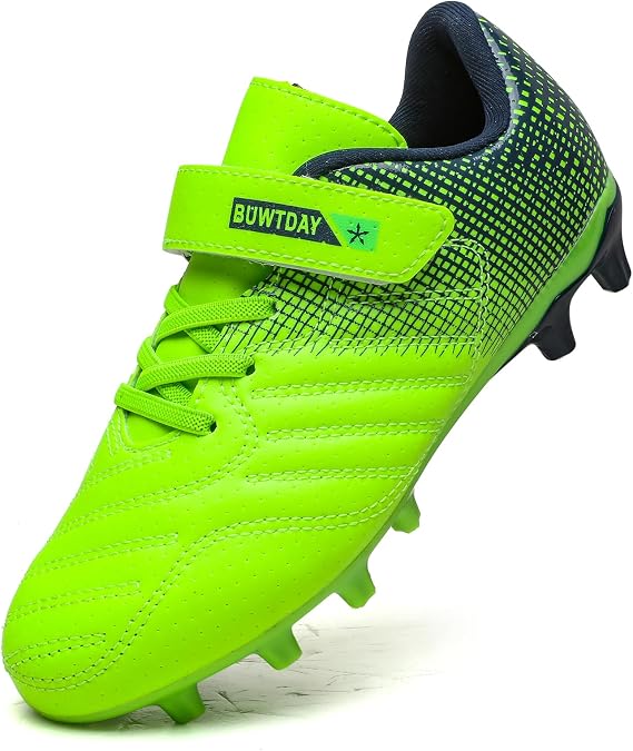 Kids Soccer Cleats Boys Girls Athletic Outdoor Firm Ground Football Shoes