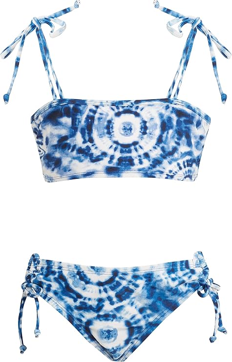 Kanu Surf Girls Groovy Beach Sport Bandeau Bikini 2-piece Swimsuit
