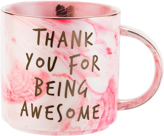 Hendson Thank You Gifts - Funny Gifts Ideas for Women Friends, Coworkers, Boss, Employee - Inspirational, Thoughtful, Birthday, Friendship, New Job, Graduation Presents for Her - Ceramic Coffee Cup