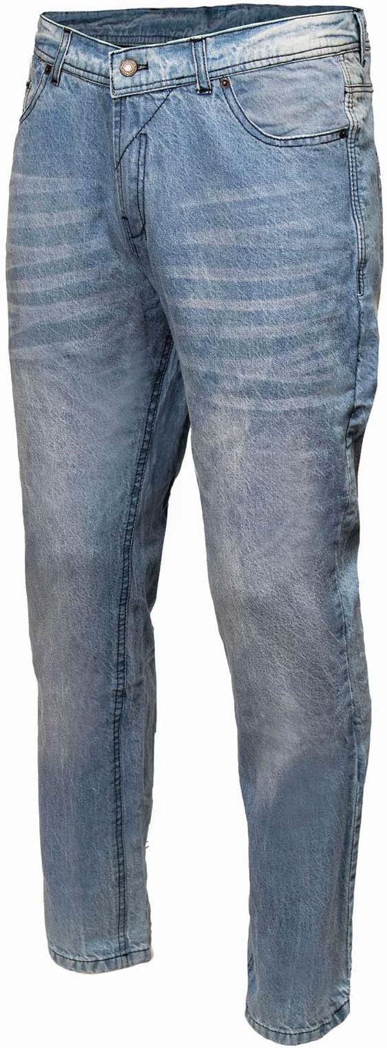 Milwaukee Leather Men's Motorcycle Riding Jeans with CE Knee Armor - Aramid Reinforced Denim