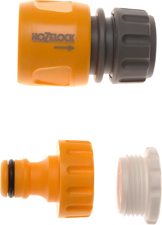 Hozelock Threaded Tap and Hose End Connector (Twin Pack)
