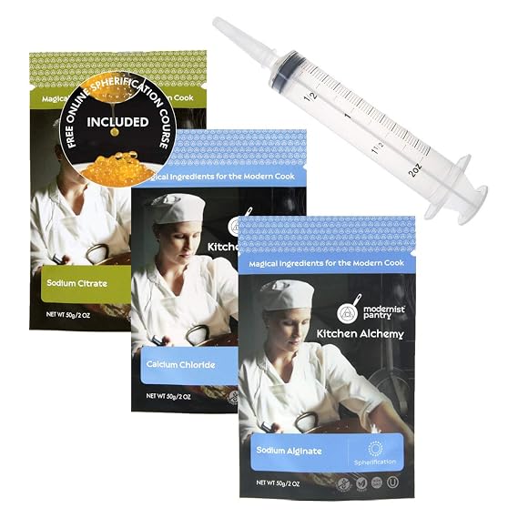 Spherification Kit [Molecular Gastronomy] Non-GMO Vegan OU Kosher Certified Ingredients
