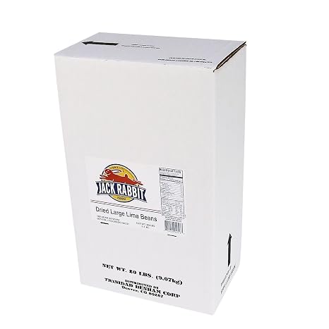 Jack Rabbit Dried Large Lima Beans, 20 lbs Box