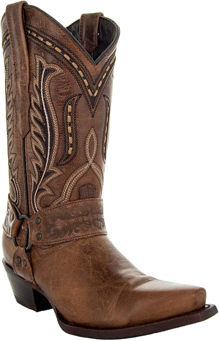 Soto Boots Women's Harness Cowboy Boots, Genuine Leather Cowgirl Boots, Handcrafted Cowboy Boots For Women M50039