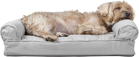 Furhaven Orthopedic, Cooling Gel, and Memory Foam Pet Beds for Small, Medium, and Large Dogs and Cats - Comfy Couch Diamond Patterned Sofa Dog Bed, Snuggly Quilted Sofa Dog Bed, and More