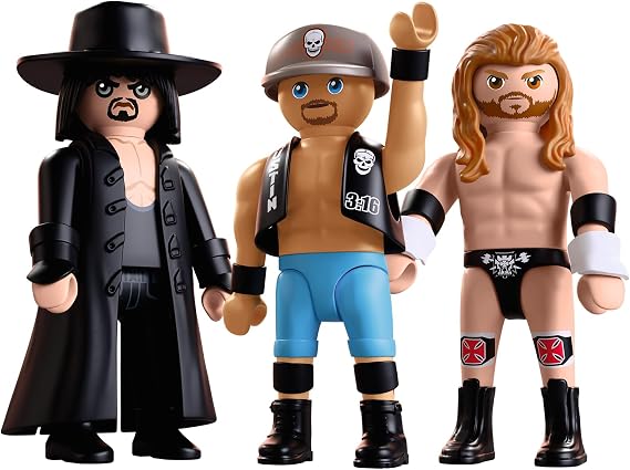 Playmobil | WWE | Attitude Era Multipack | Figure Set with Undertaker, Stone Cold Steve Austin & Triple H | for Fans Aged 5+ | 71957