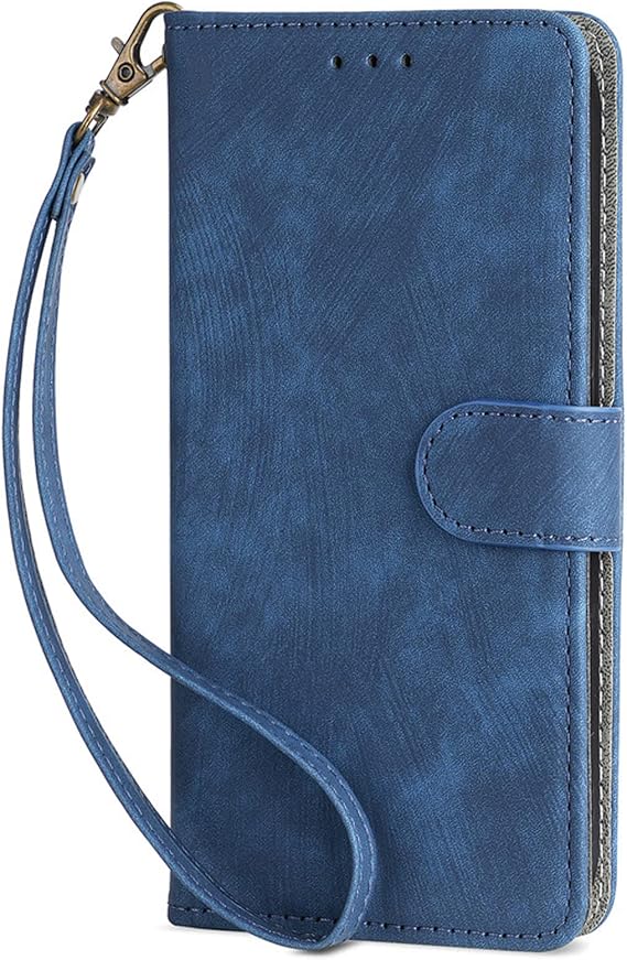 Wallet Case for Sony Xperia 1 V, Leather Flip Case RFID Blocking Magnetic Close Protective Shockproof Case,Blue