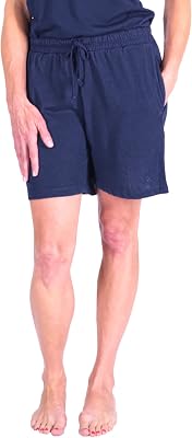 Cool-jams Sweat-Free Pajama Shorts for Women - Moisture Wicking Womens Sleep Shorts - Navy Blue 2XL