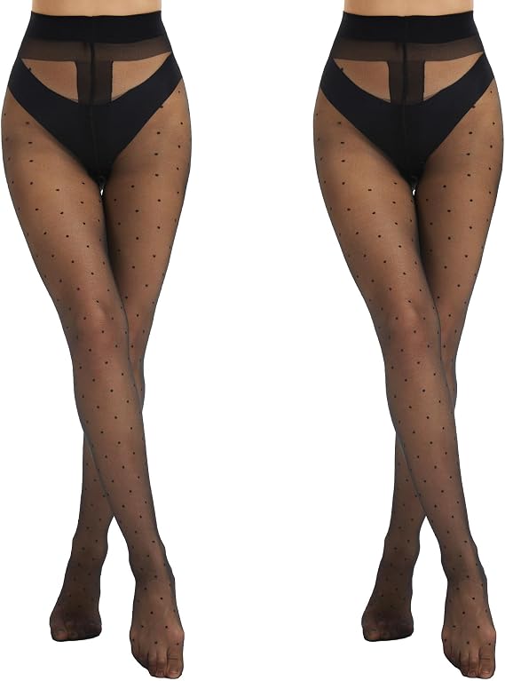 Women's Patterned Fishnet Tights Gothic Stockings High Waist Black Goth Pantyhose for Women