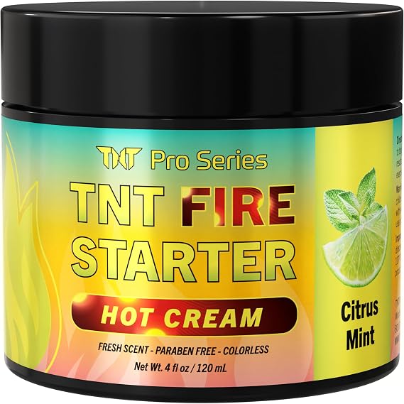 TNT Firestarter Workout Enhancer Sweat Gel: Hot Cream for Tummy Belly Firming, Sweet Scent - Thigh & Arm Hot Sweat Cream: Exercise Thermogenic Cream for Men & Women, Skin Tightening Heat Lotion