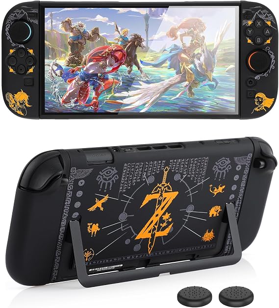 Protective Shell for Switch 2 (2025),Dockable Slim Hard PC Case with Detachable Joy-Con,Anti-Scratch Shockproof Anti-Fingerprint,Includes 2 Thumb Grip Caps