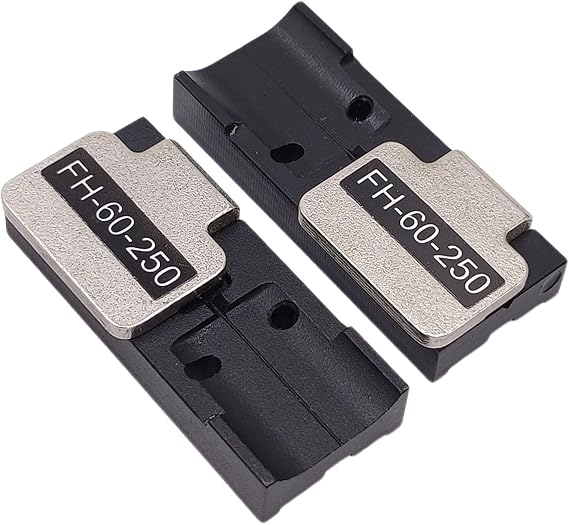 (1 Pair) Fiber Holder Sheath Clamps Fixlure Chucking Jigs FH-60-250 for Fujikura Ribbon Fusion Splicer FSM-60R 70R 50R 88R Fiber Holder, FH-60-250 Fiber Holder