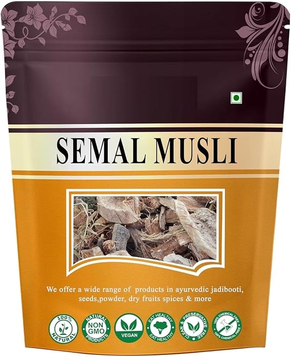 UE Semal Musli 200 Gr - Simbal Musli - Bombax Malabaricum - Silk Cotton Root | FSSAI, GMP, ISO Certified