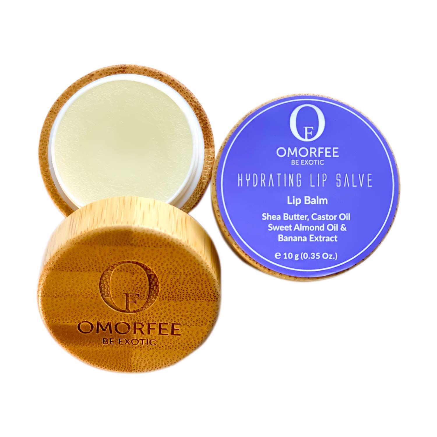 Omorfee 100% Organic Hydrating Lip Balm for Dry Cracked Chapped Lips Repair & Treatment- 10 g0.35 Oz