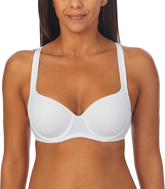 COMPANY ELLEN TRACY Women's Lightly Lined Underwire Full Coverage T-Shirt Bra with Adjustable Straps - White, 38C