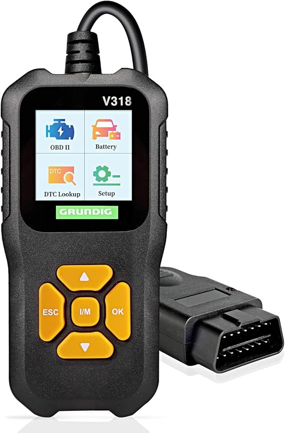 GRUNDIG OBD2 Scanner Diagnostic Tool Code Reader for Car Check Engine Fault with I/M Readiness Full Obdii Functions Vehicle Obdii/Eobd Diagnostic Scan Tool for After 1996 Cars